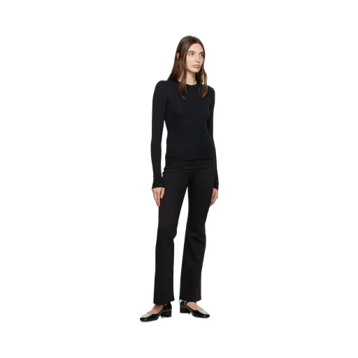 Le Easy Flare Logo Denim Pants