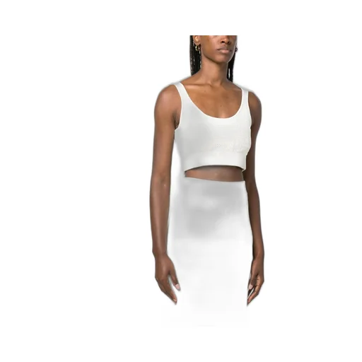 Crochet Knit Cropped Sleeveless Top