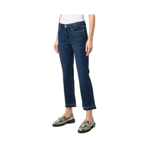High-Rise Cropped Flared Jeans
