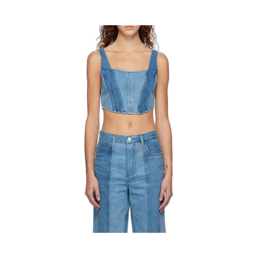 Square Neck Denim Corset