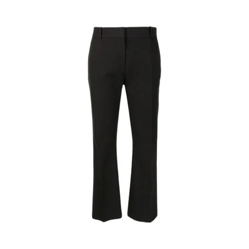 Pressed-Crease Cropped Bootcut Trousers