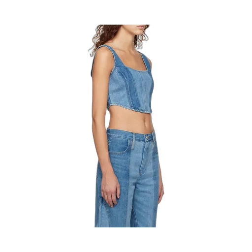 Square Neck Denim Corset