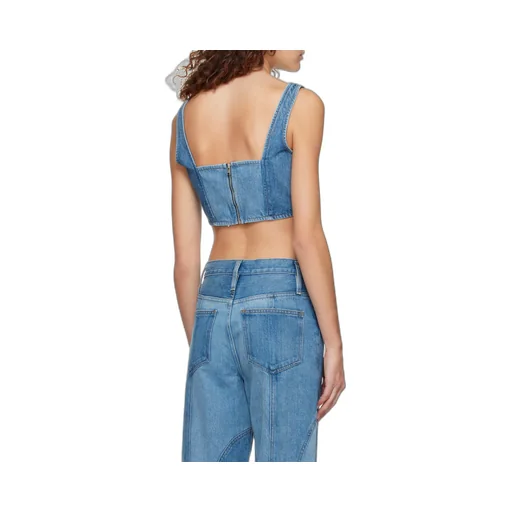 Square Neck Denim Corset