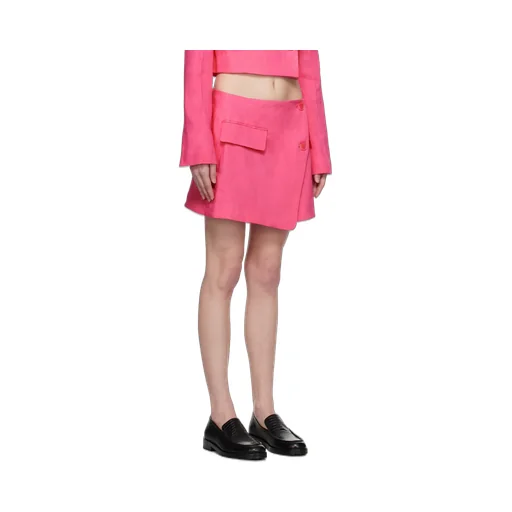 Button Detail Skirt