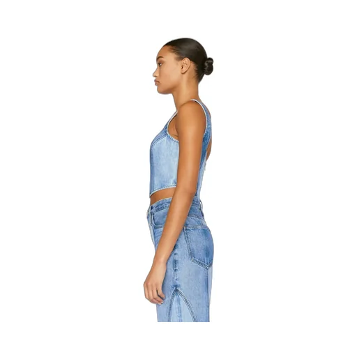 Square Neck Denim Corset