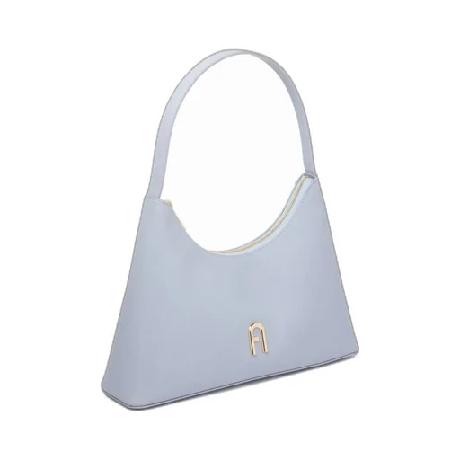 Diamante Logo Plaque Shoulder Bag