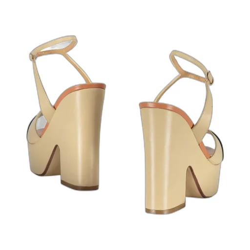 120Mm Leather Sandals