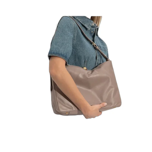 Sfera Logo Debossed Medium Shoulder Bag