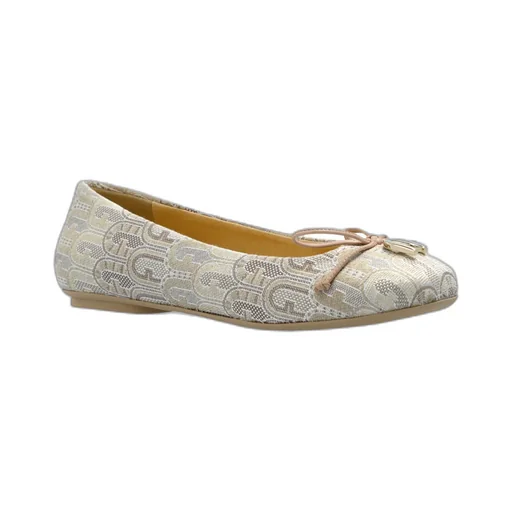 Logo-Plaque Printed Ballerina Shoes