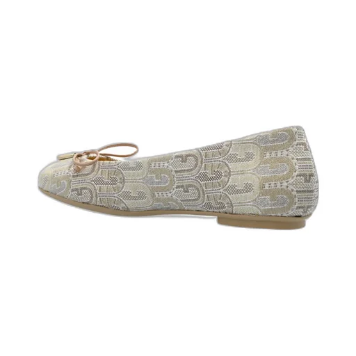 Logo-Plaque Printed Ballerina Shoes