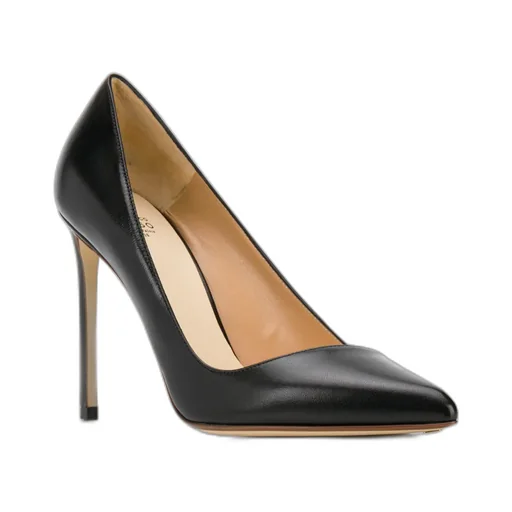 110Mm Pointed Leather Pumps
