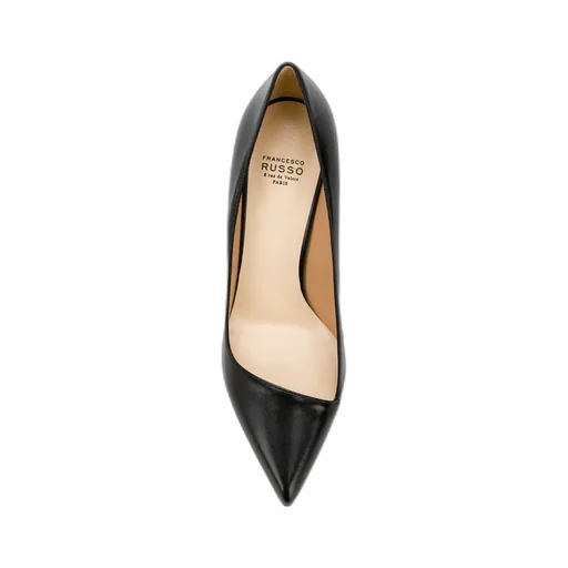 110Mm Pointed Leather Pumps