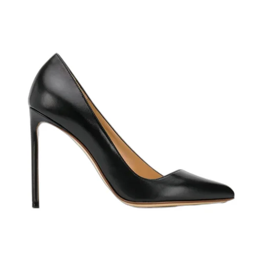110Mm Pointed Leather Pumps