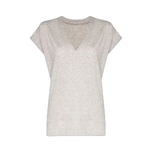 V-Neck Cap-Sleeved Top