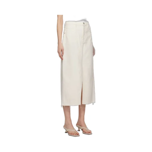 The Midaxi Frayed Edge Denim Midi Skirt