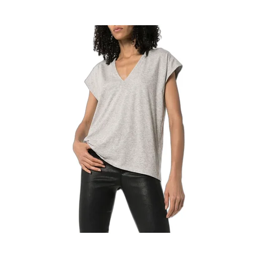 V-Neck Cap-Sleeved Top