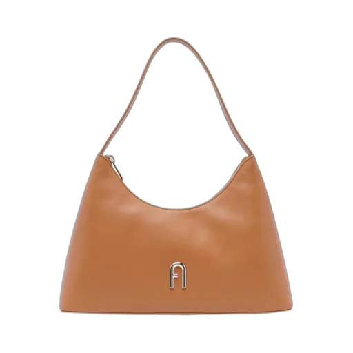 Diamante Logo Plaque Shoulder Bag