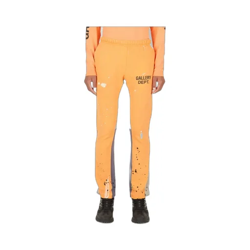 Flared Paint-Splatter Track Pants