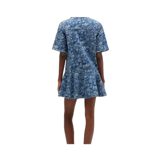 Blue Tapestry Mini Dress