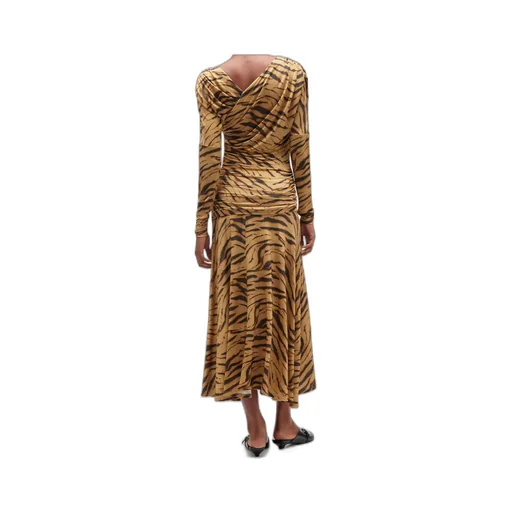 Zebra Print Ruched Dress