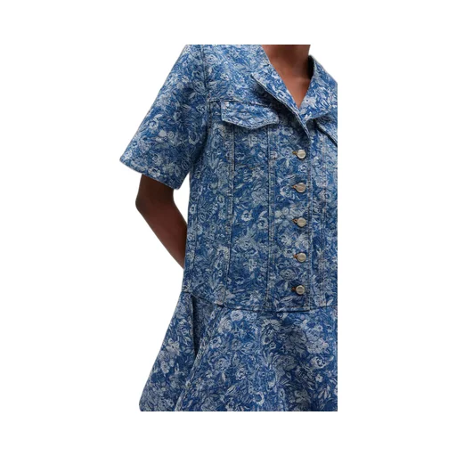 Blue Tapestry Mini Dress