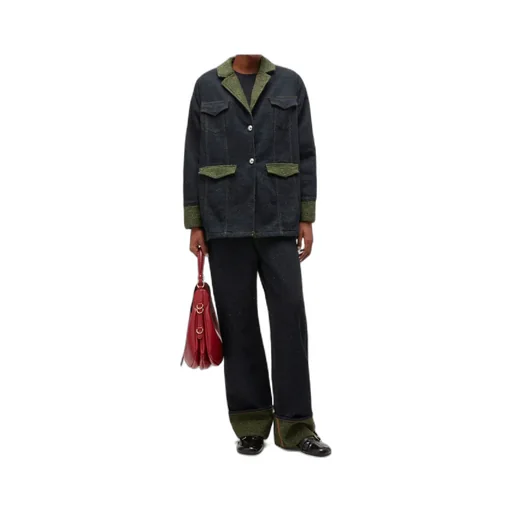 Twill Denim Oversized Blazer