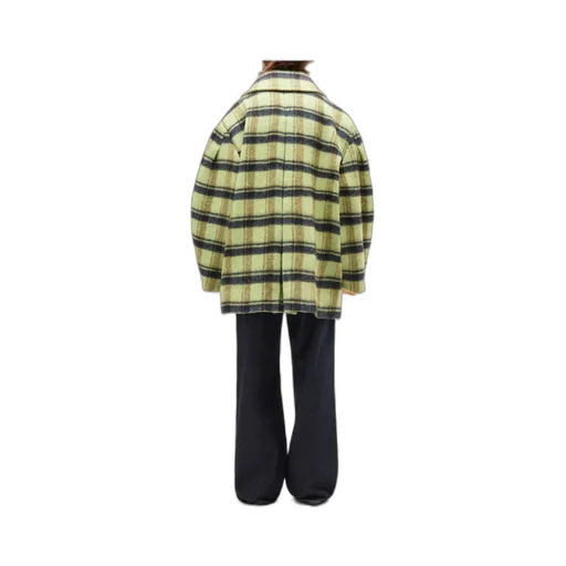 Oversized Brushed Wool Midi Coat