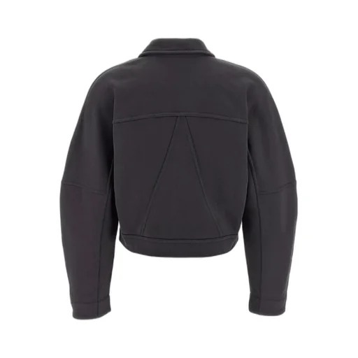Logo Embroidered Cropped Jacket