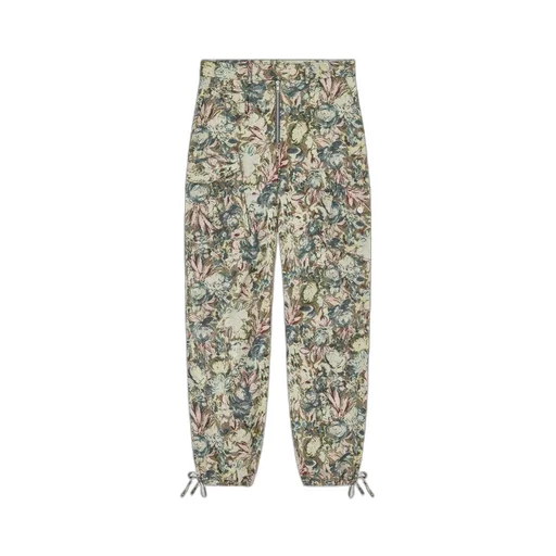 Drawstring Hem Floral Printed Pants