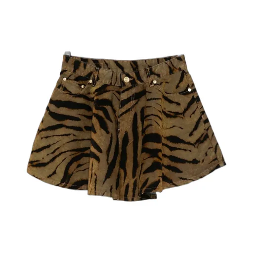 Printed Pleated Mini Skirt