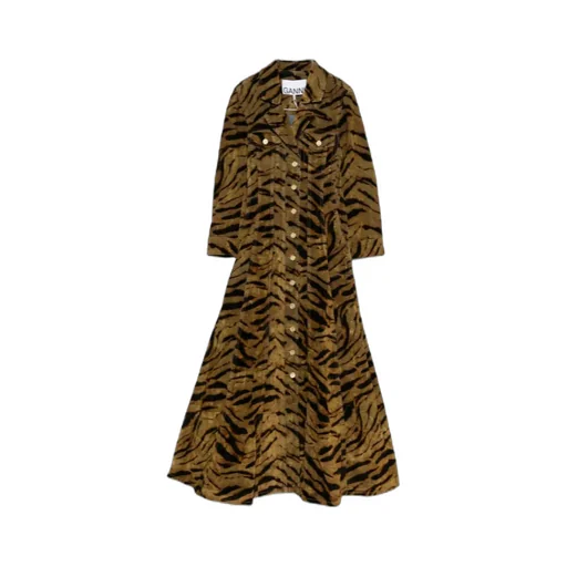 Tiger Print Denim Dress
