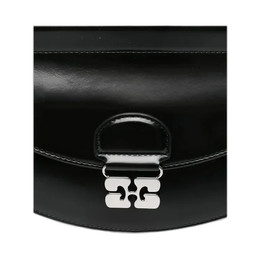 Curved Leather Cross Body Bag