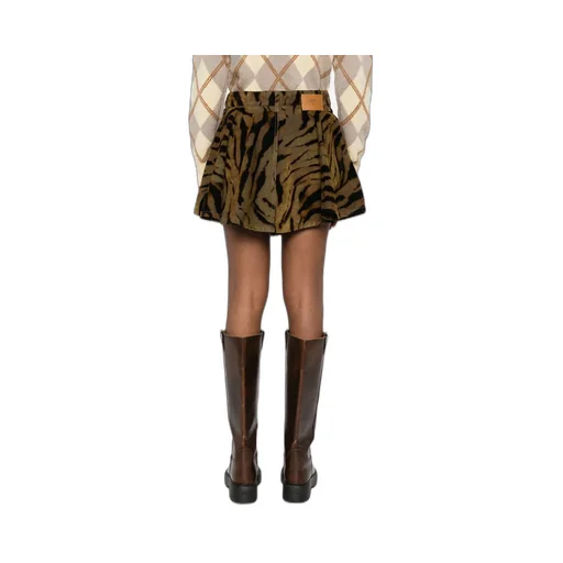 Printed Pleated Mini Skirt