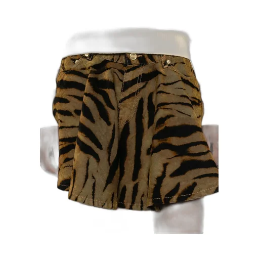 Printed Pleated Mini Skirt