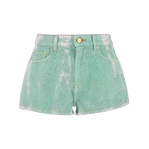 Two-Tone Denim Shorts