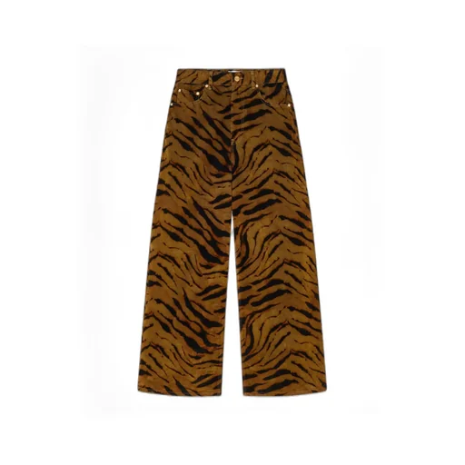 Zebra Printed Baggy Jeans
