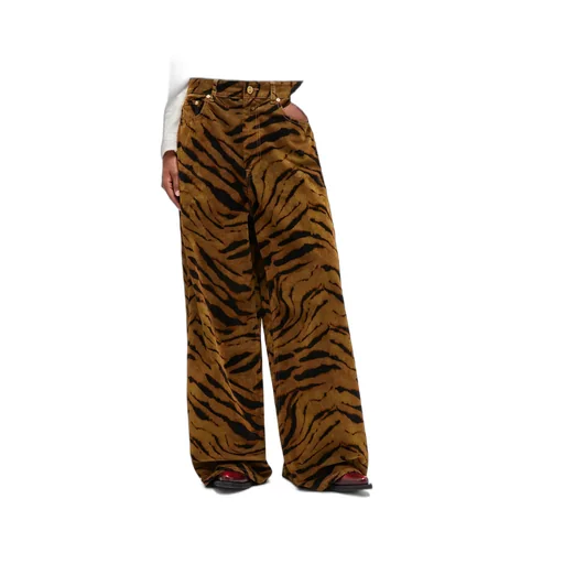 Zebra Printed Baggy Jeans