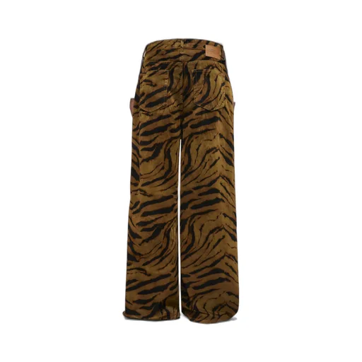 Zebra Printed Baggy Jeans