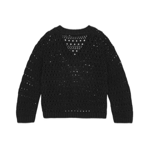Crochet V-Neck Jumper