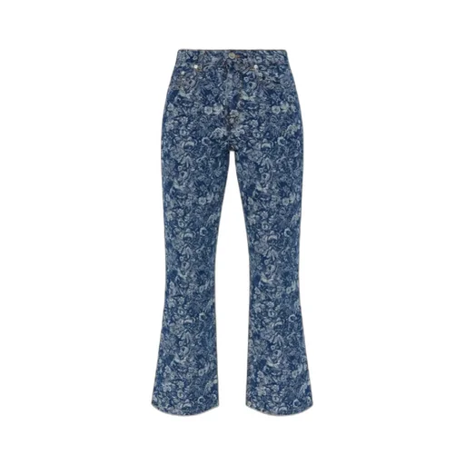 Logo Patch Flared Jeans