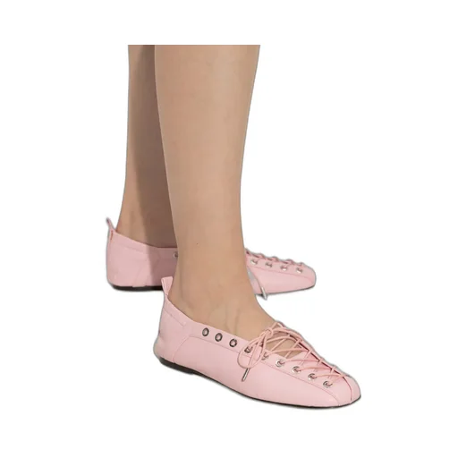 Lace-Up Ballet Flats
