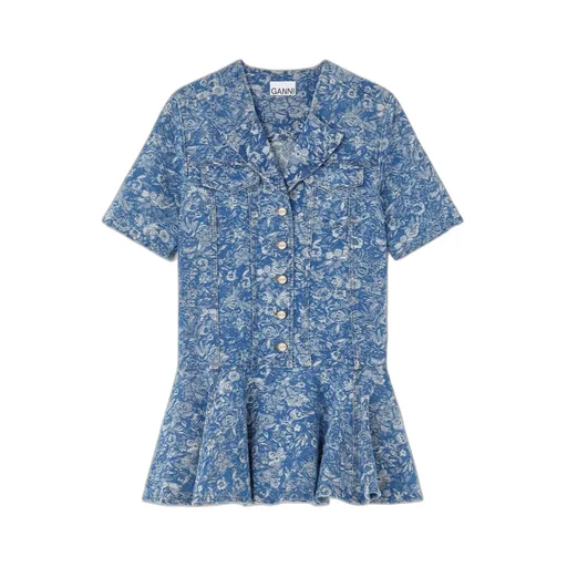 Blue Tapestry Mini Dress