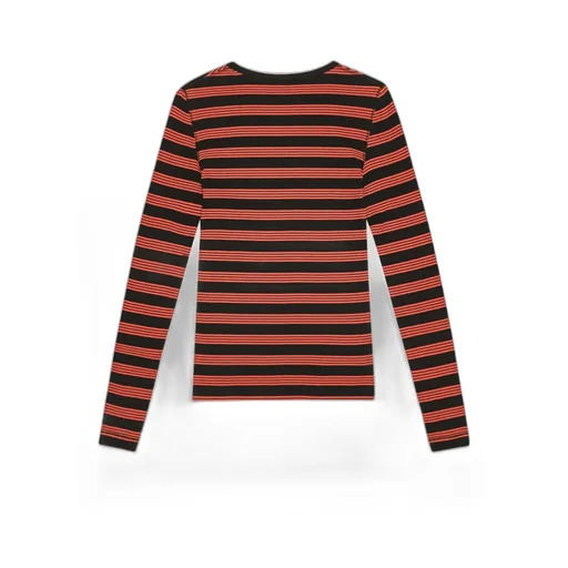 Striped Rib Long Sleeve T-Shirt