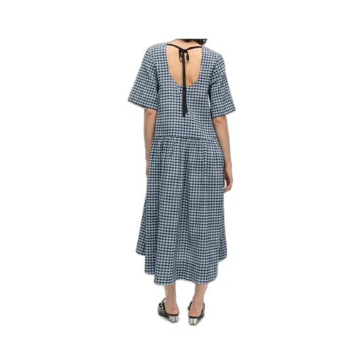 Checked Midi Dress