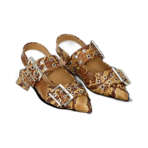 Feminine Buckle Ballerinas