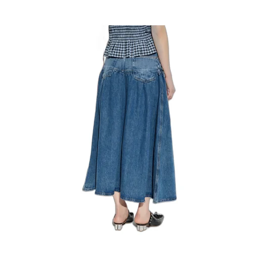 Panelled Midi Denim Skirt
