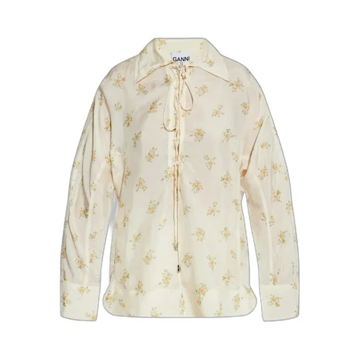 Floral Tie String Shirt