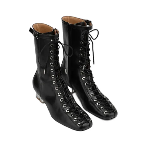 Oleatex Eyelets Lace-Up Ankle Boot