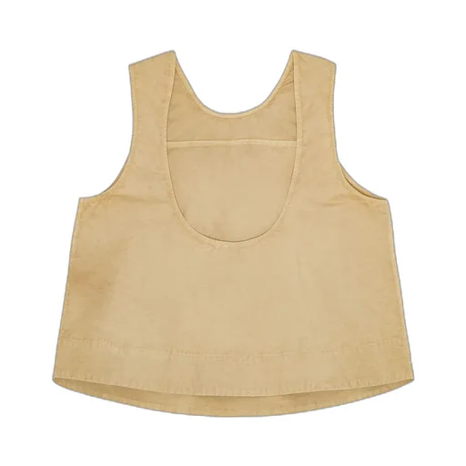 Washed Stretch Cotton Sleeveless Top