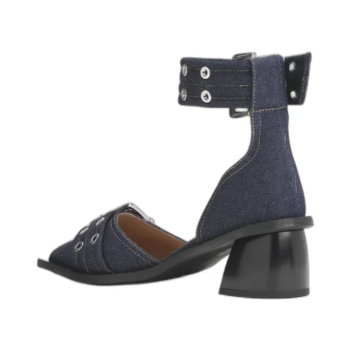 Feminine Buckle Open Cut Pumps